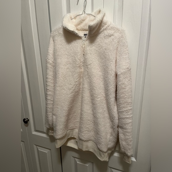 Aerie Sherpa Quarter Zip Sweatshirt - Picture 2 of 5